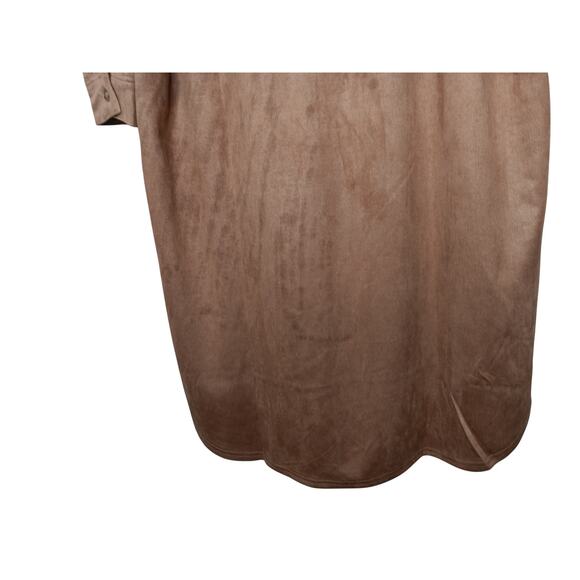 Easel Los Angeles Oversized Shirt Jacket Coat Camel Brown L NWT Soft Stretch - Picture 4 of 12